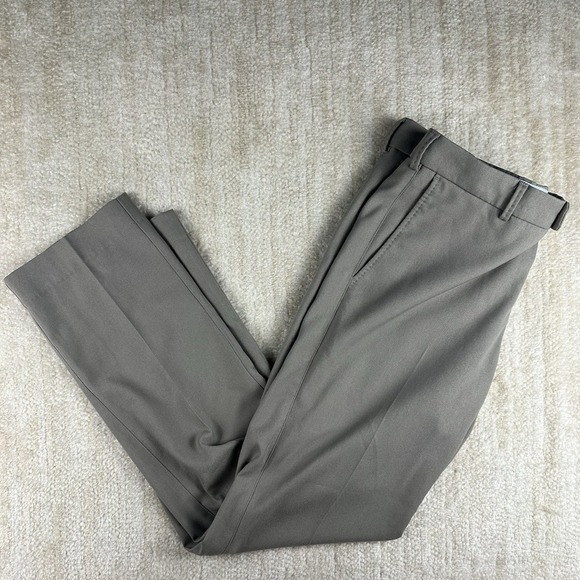 Peter Millar Pants Mens 33x30 Gray Wicking Dress Golf Polyester Light Casual - Picture 1 of 6